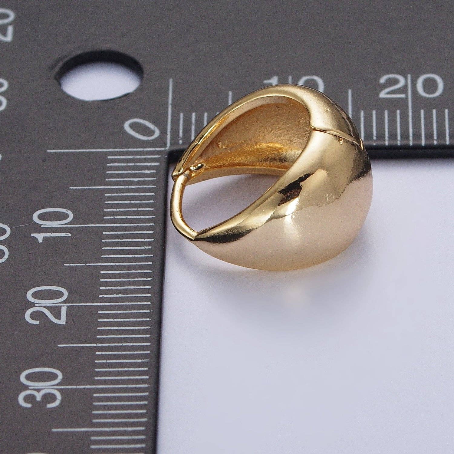 Gold Filled Wide Chubby Hoops