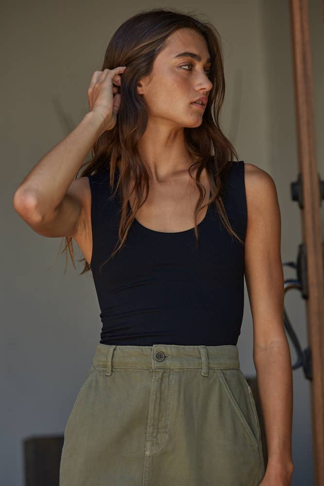 Double Layered Tank: Blue Iris