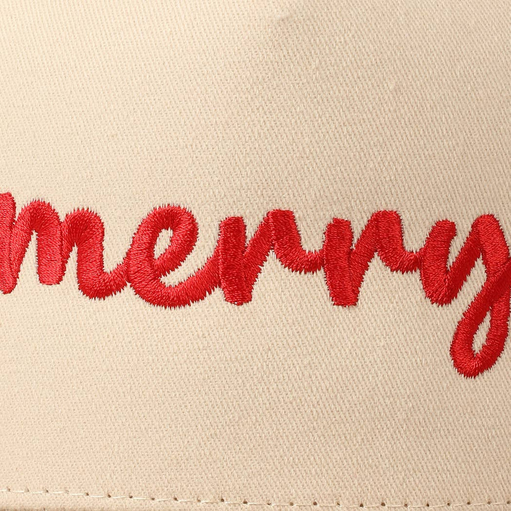 Merry embroidery hat