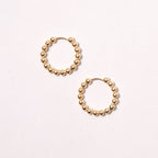 Gold Beaded Hoop