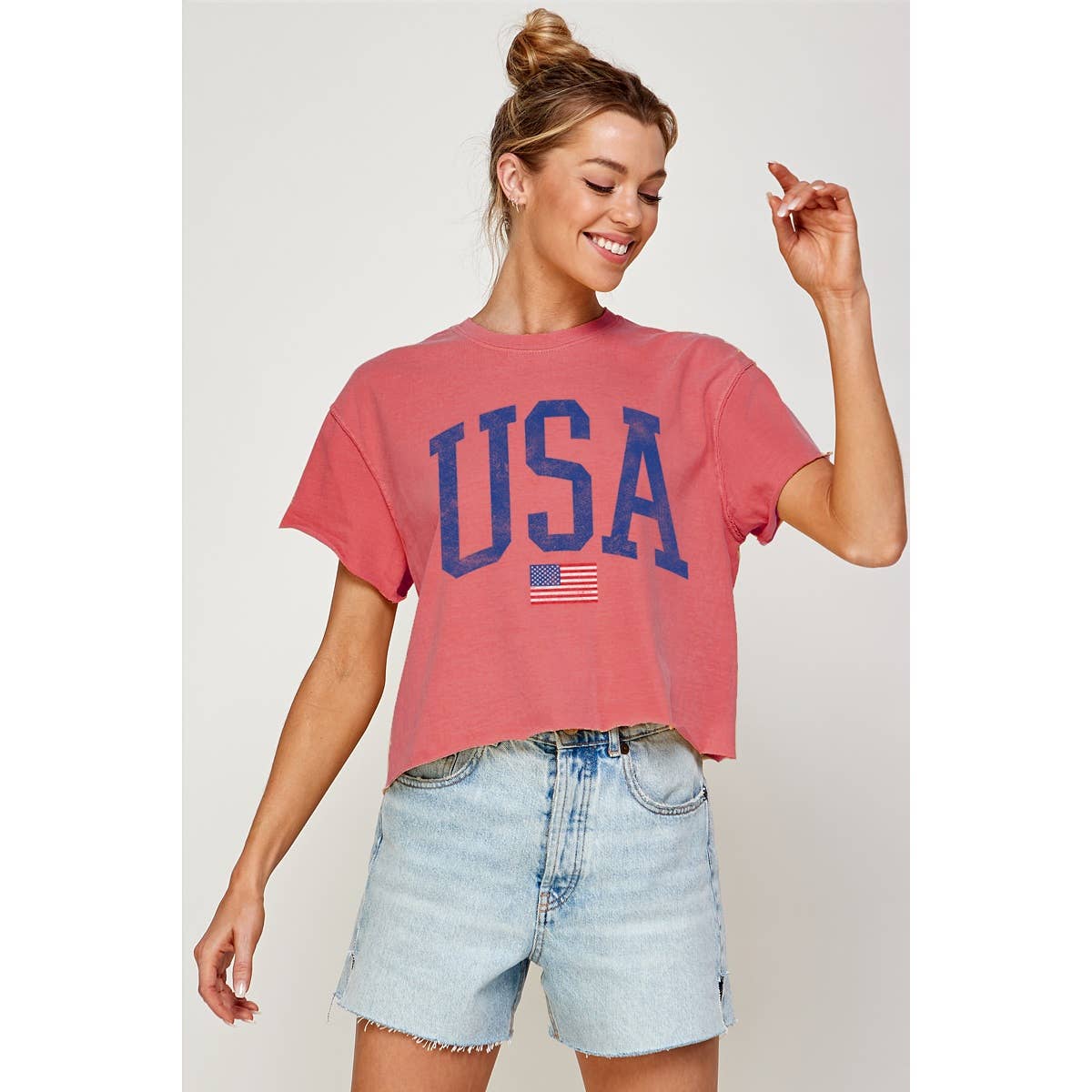 USA Vintage Graphic Crop Top
