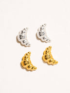 Gaëlle 18K Gold Petite Croissant Stud: Yellow Gold