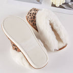 Cozy Leopard Faux Fur Slippers