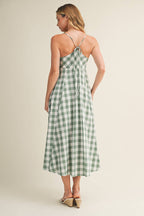 Basil Gingham Maxi