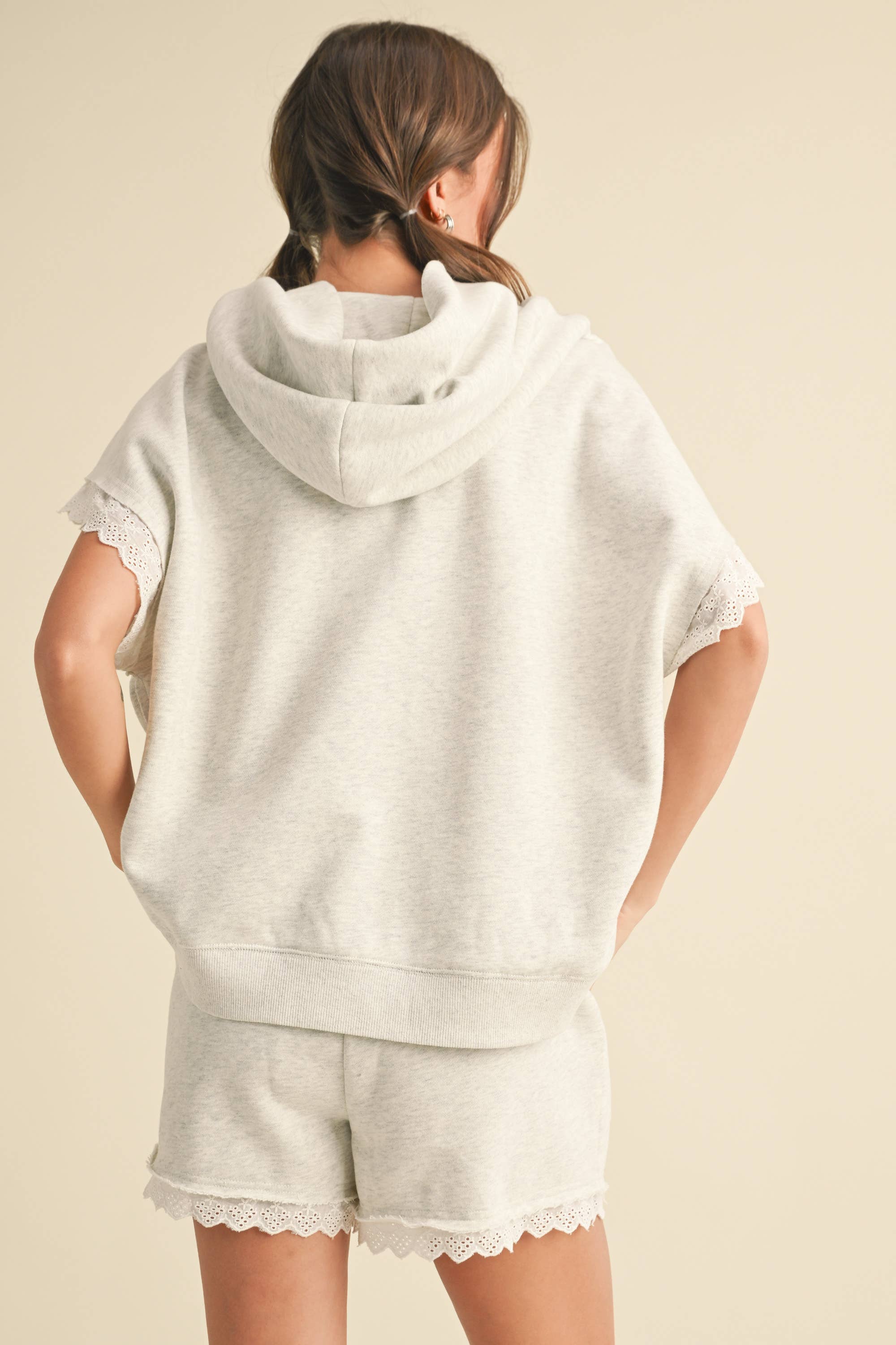 Cali Lace Pullover Top & Shorts Set