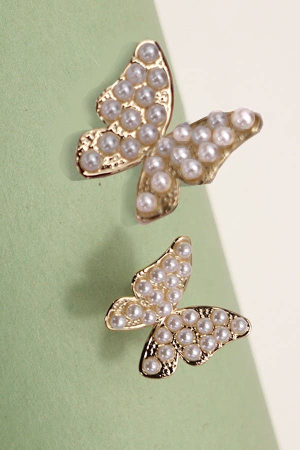 PEARL BUTTERFLY STUDS