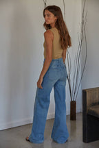 Double Layered Tank: Blue Iris