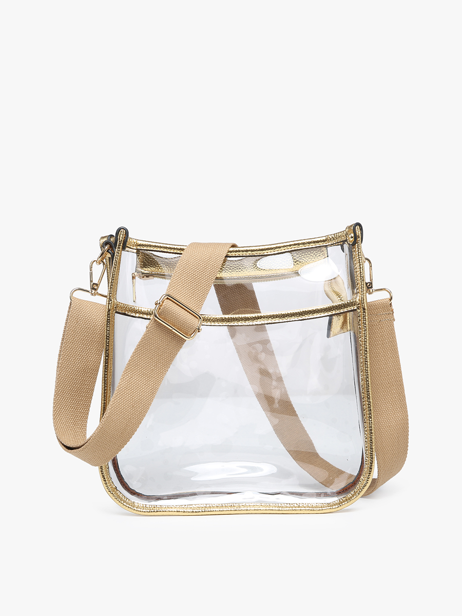 Posie Clear Crossbody: Brown