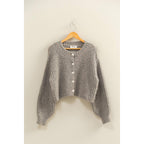 Fluffy Button-Up Cardigan