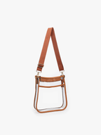Posie Clear Crossbody: Brown