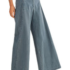Scalloped Wide Leg Jeans