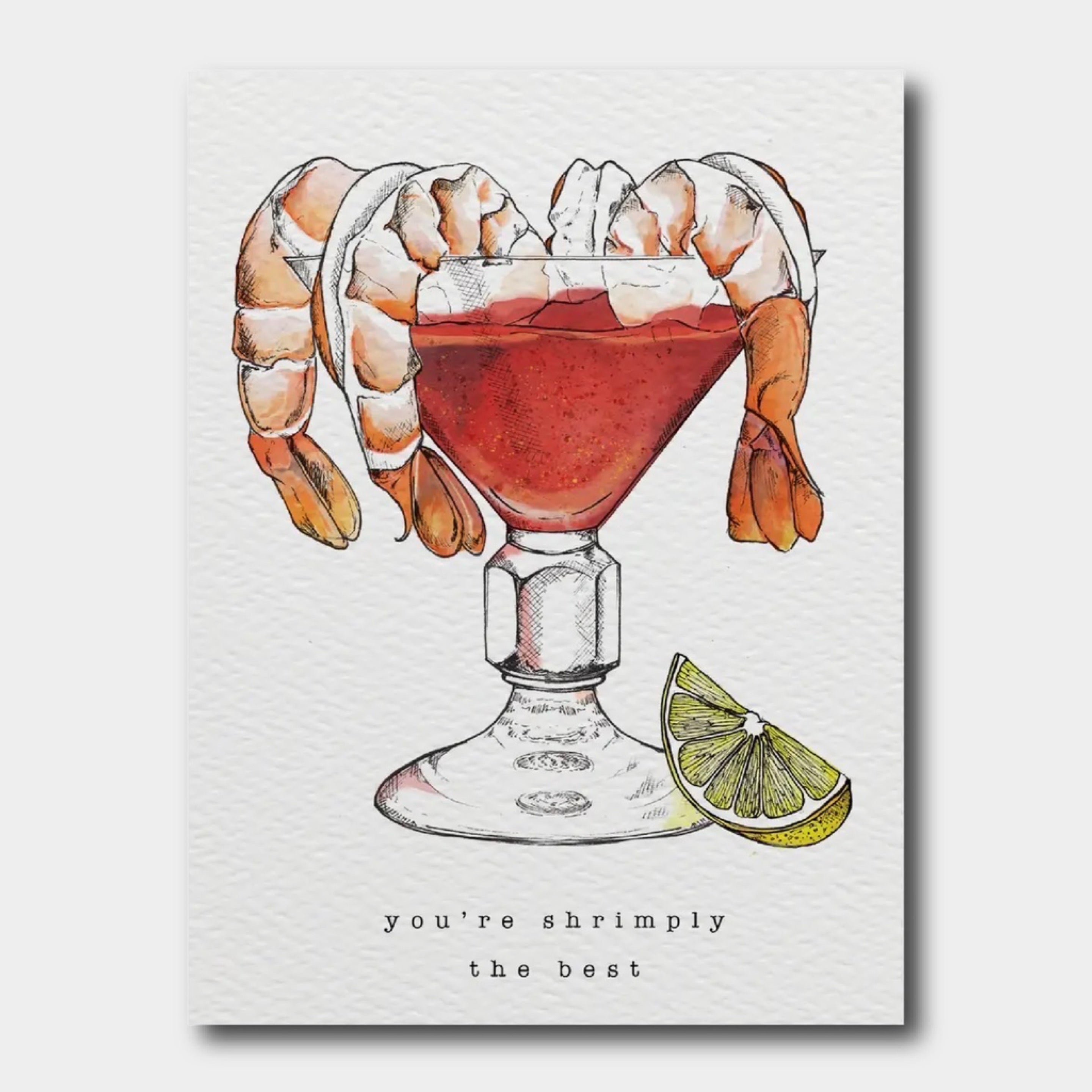 “You’re shrimply the best” Card