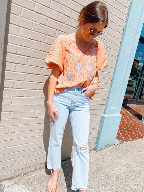 Mango Embroidered Top