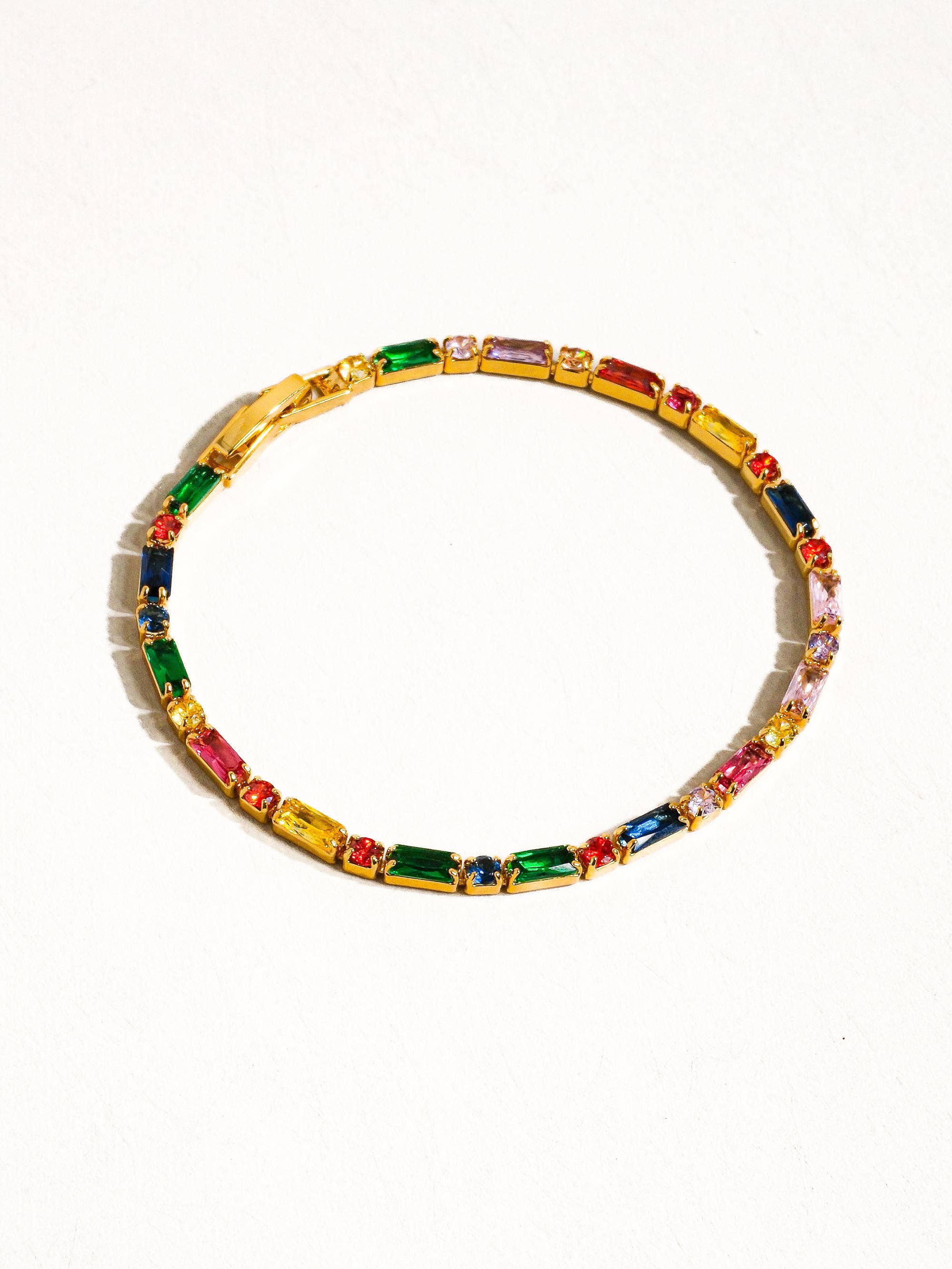 Gold Multicolor CZ Bracelet