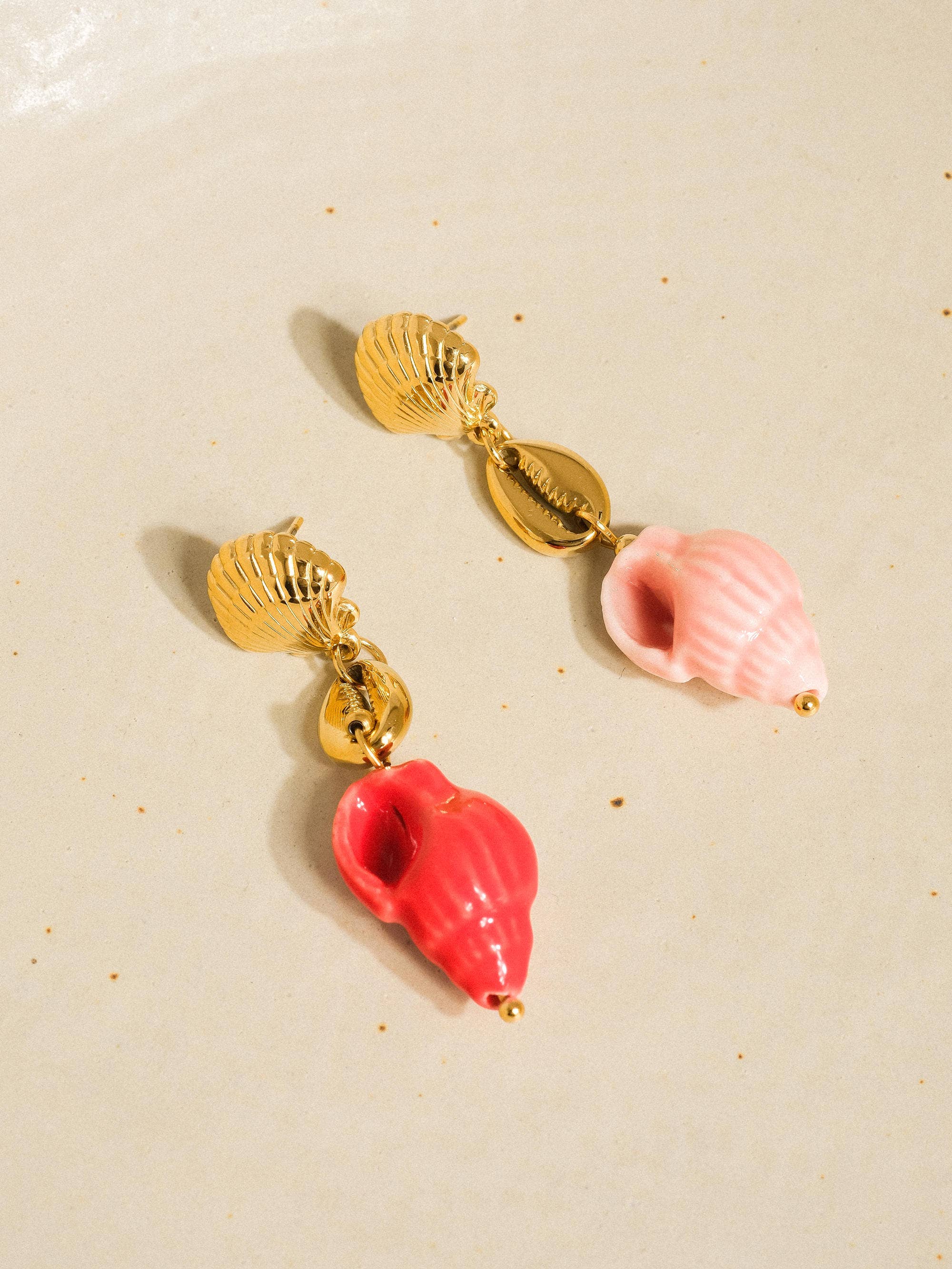 Non-Tarnish Shell Dangle Earrings