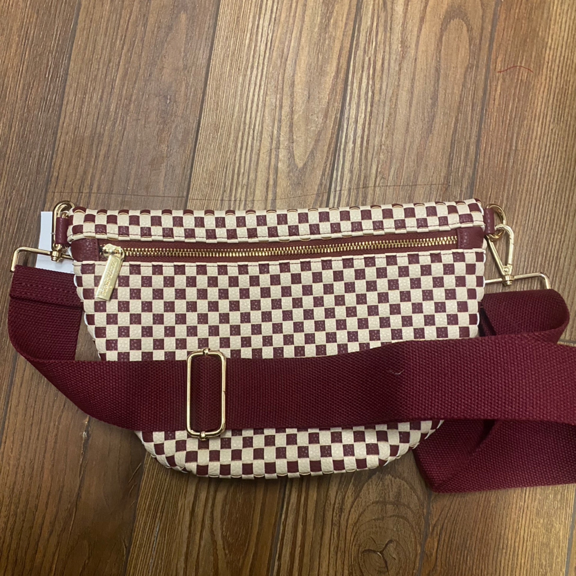 Woven Checkered Bum Bag