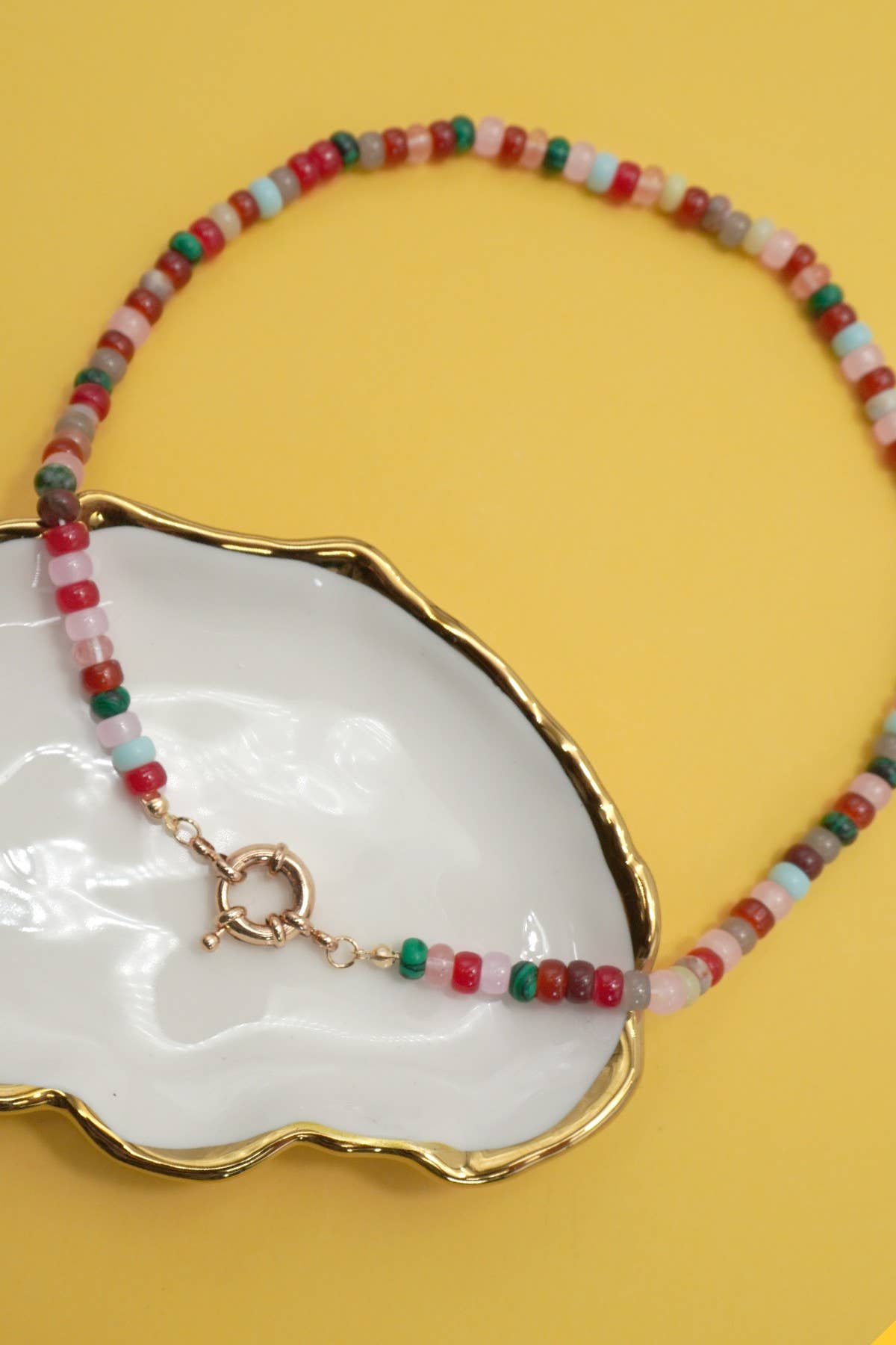 Natural Stone Beaded Necklace