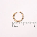 Gold Beaded Hoop