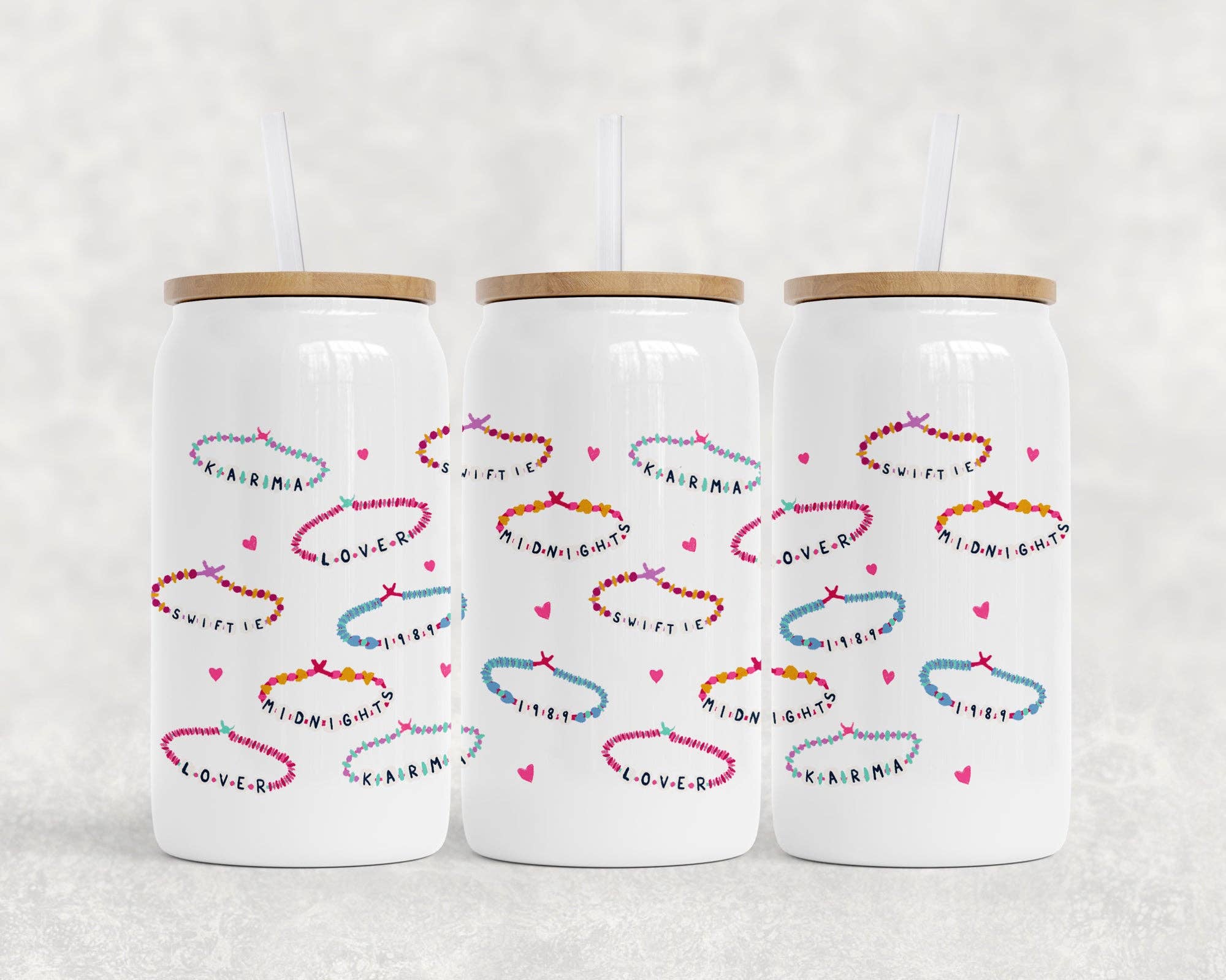 Swiftie Friendship Bracelet Can Glass