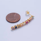 Multi Color Stone Dangles