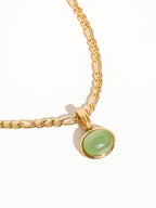 Non-Tarnish Green Stone Necklace