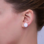 24K Gold Filled Pearl Round Studs