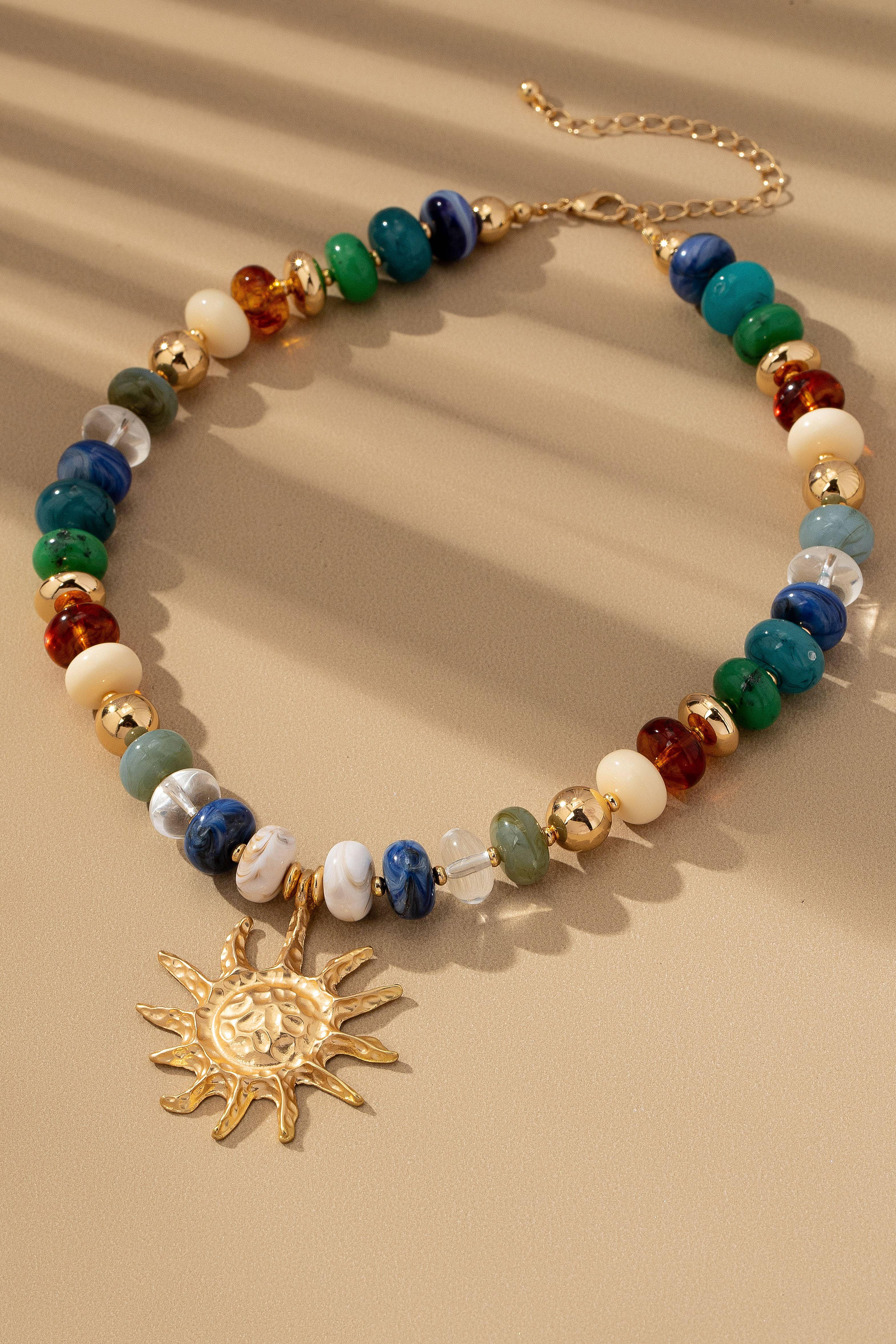 Sunburst Beaded Necklace