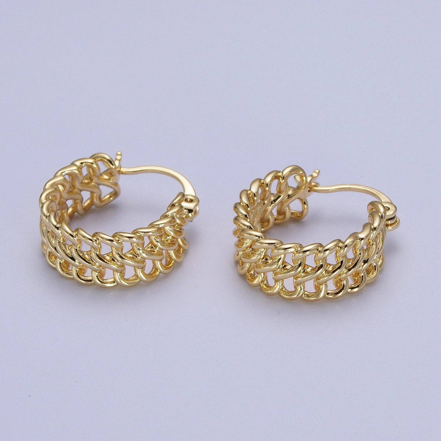 Double Chain Link Earrings
