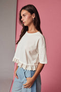 Precious Eyelet Hem Knit Top