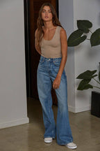 Double Layered Tank: Blue Iris