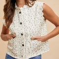 Ditsy Denim Scalloped Vest