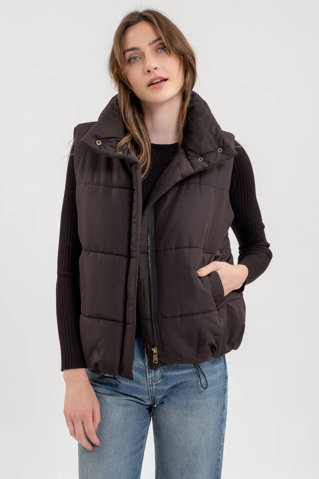 On the Go Green Puffer Vest
