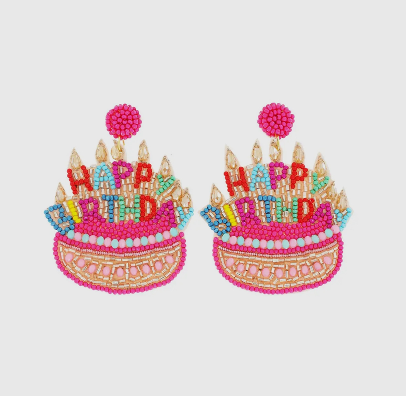 HBD Cake Earrings