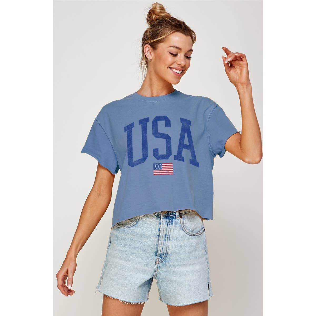 USA Vintage Graphic Crop Top