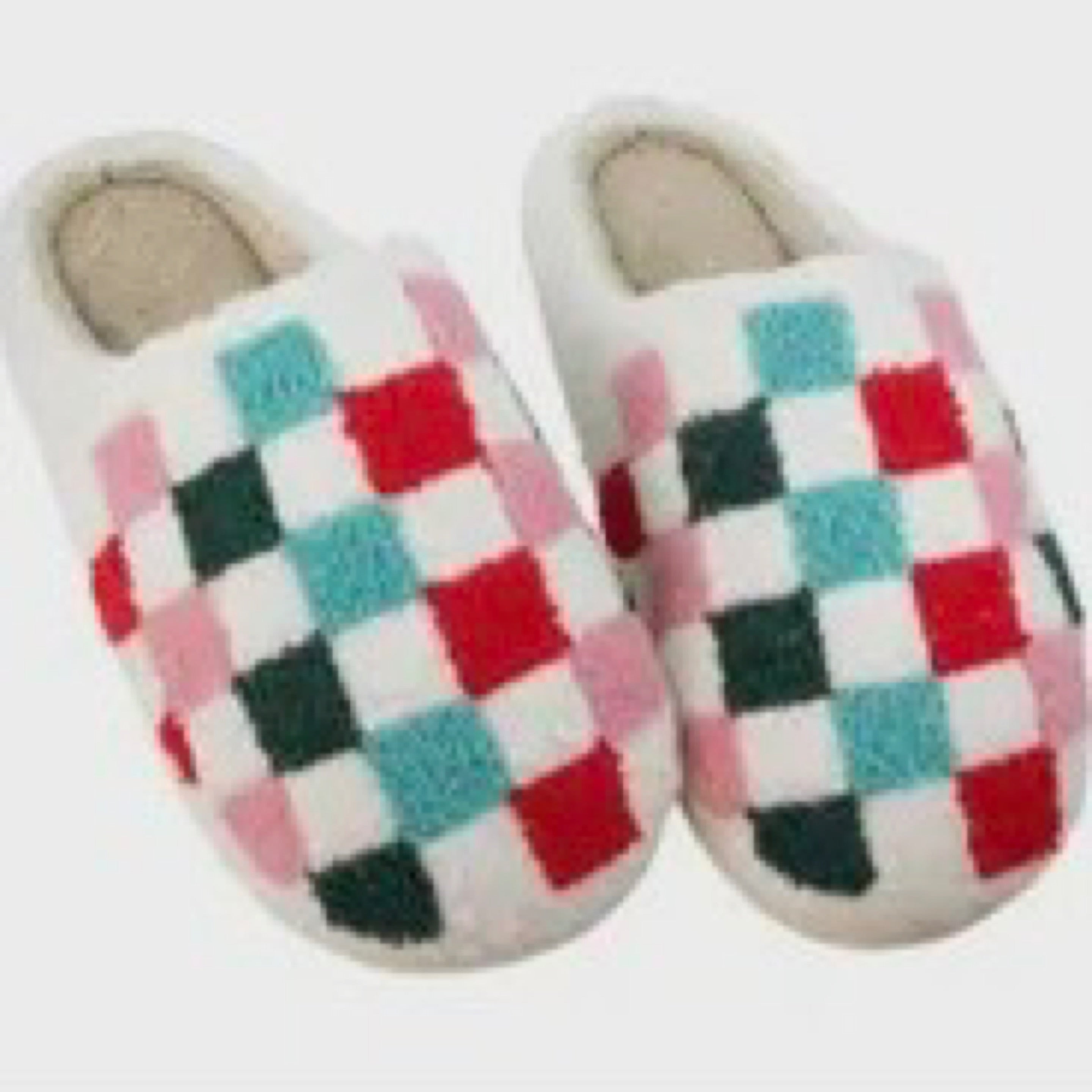 Christmas Checkered Slippers