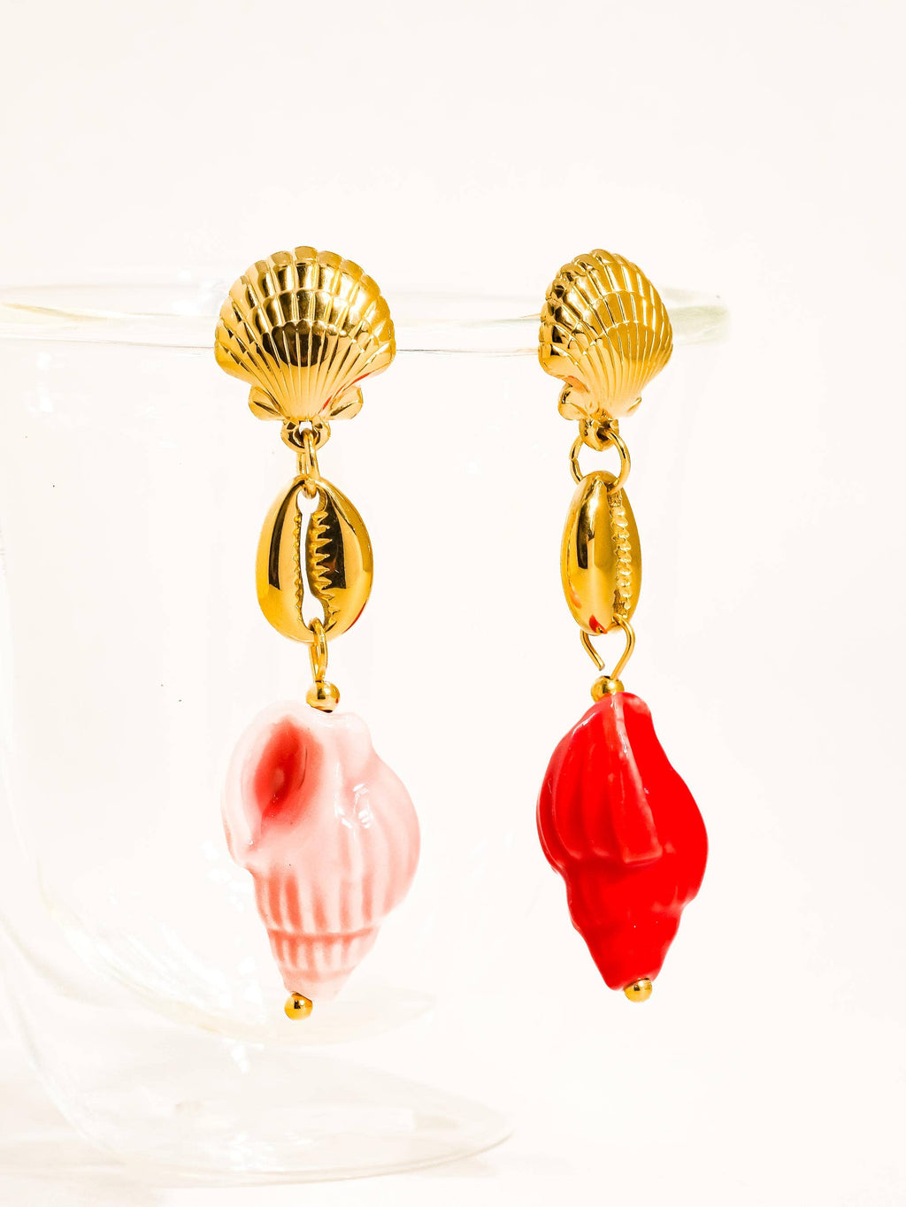 Non-Tarnish Shell Dangle Earrings