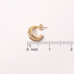 14K Gold-Dipped Double Earring