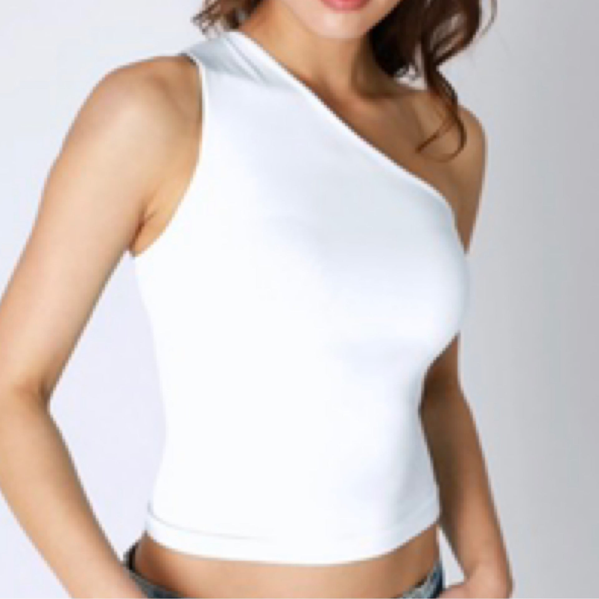 White One Shoulder Top