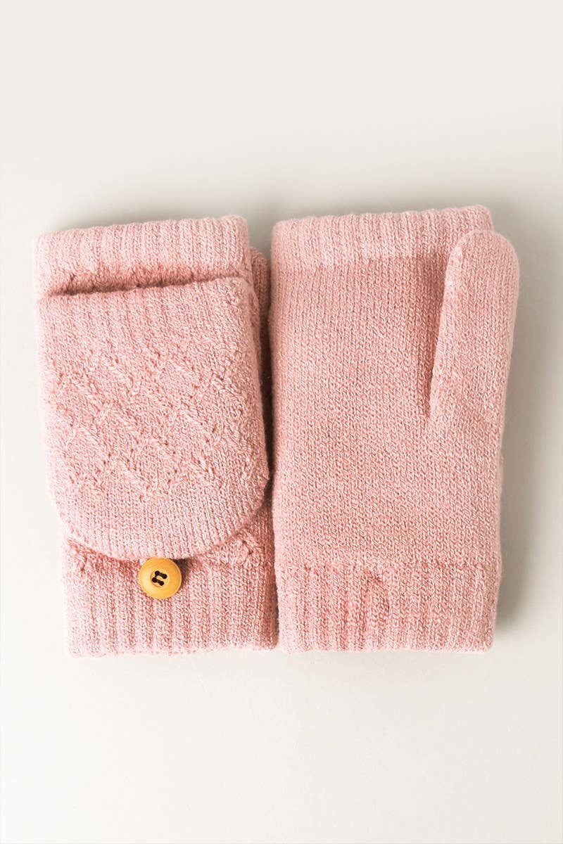 Solid Knit Fingerless Mittens