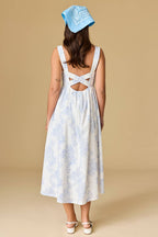 Chloe Sleeveless Midi Dress: Blue