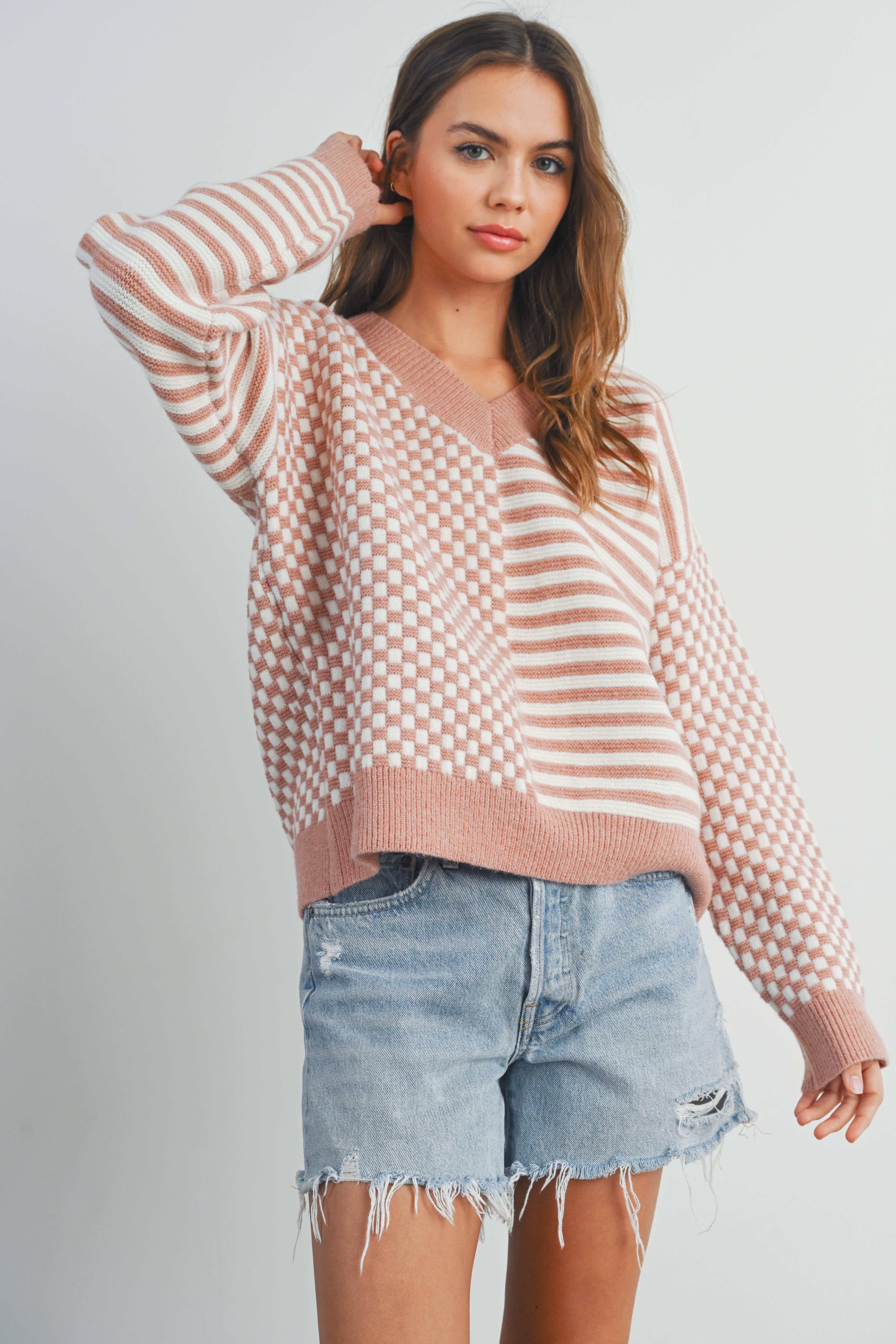 Multi Checked Sweater