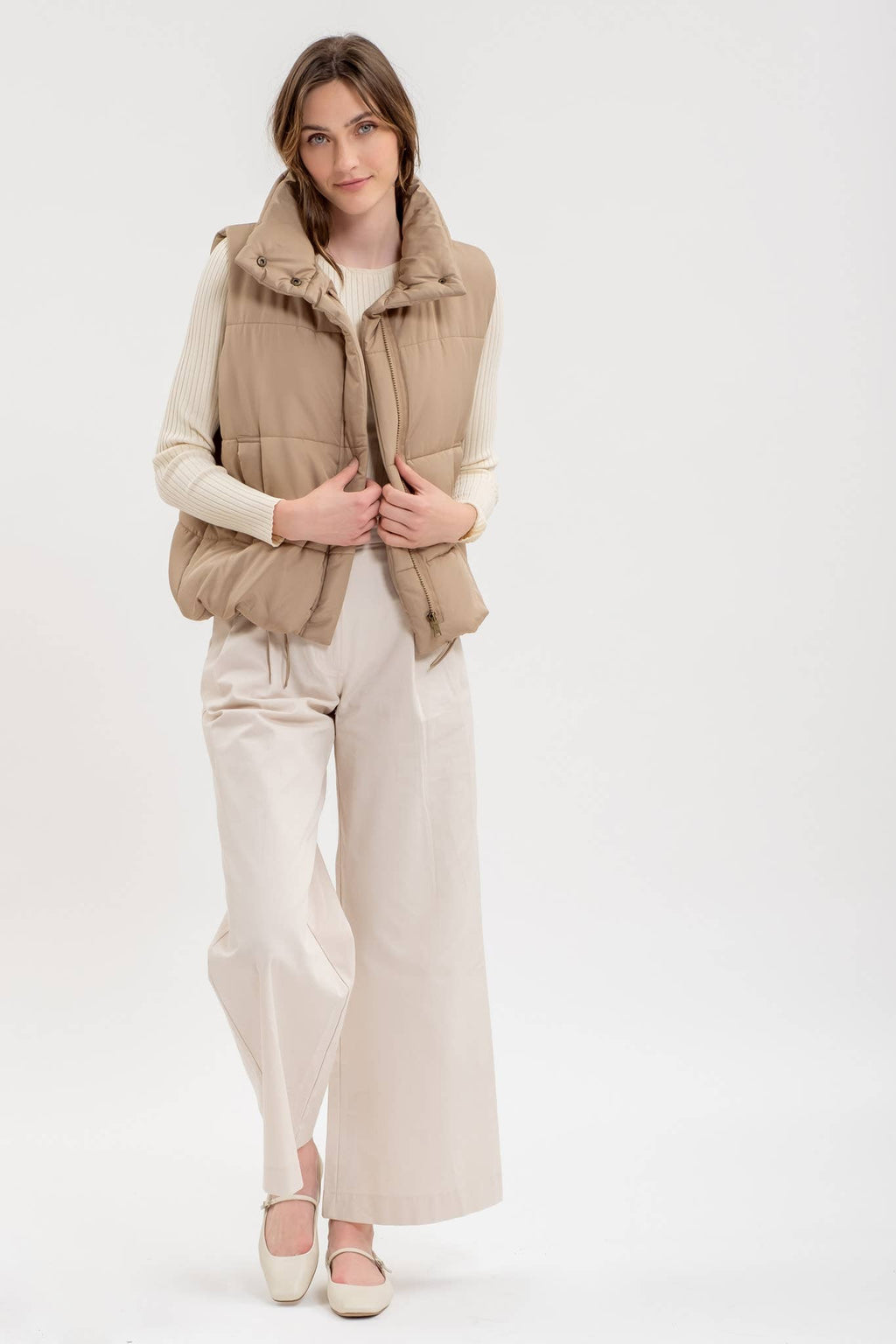 On the Go Green Puffer Vest