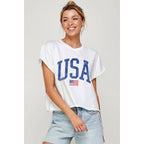 USA Vintage Graphic Crop Top