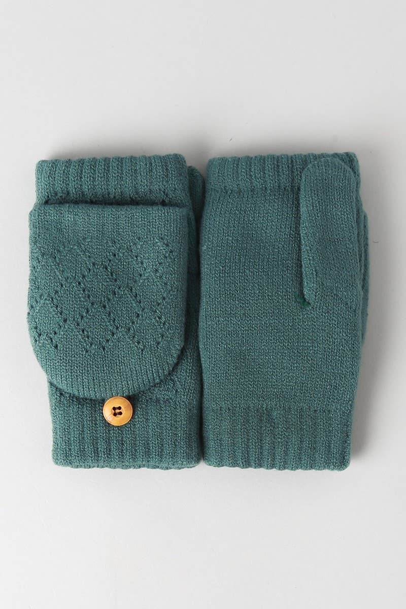 Solid Knit Fingerless Mittens