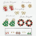 Christmas-Themed Stud Earrings Set