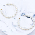 Natural Pearl Hoops