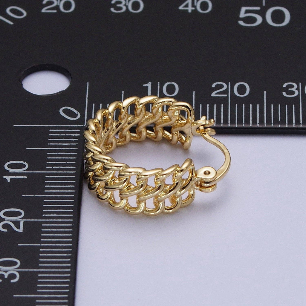 Double Chain Link Earrings