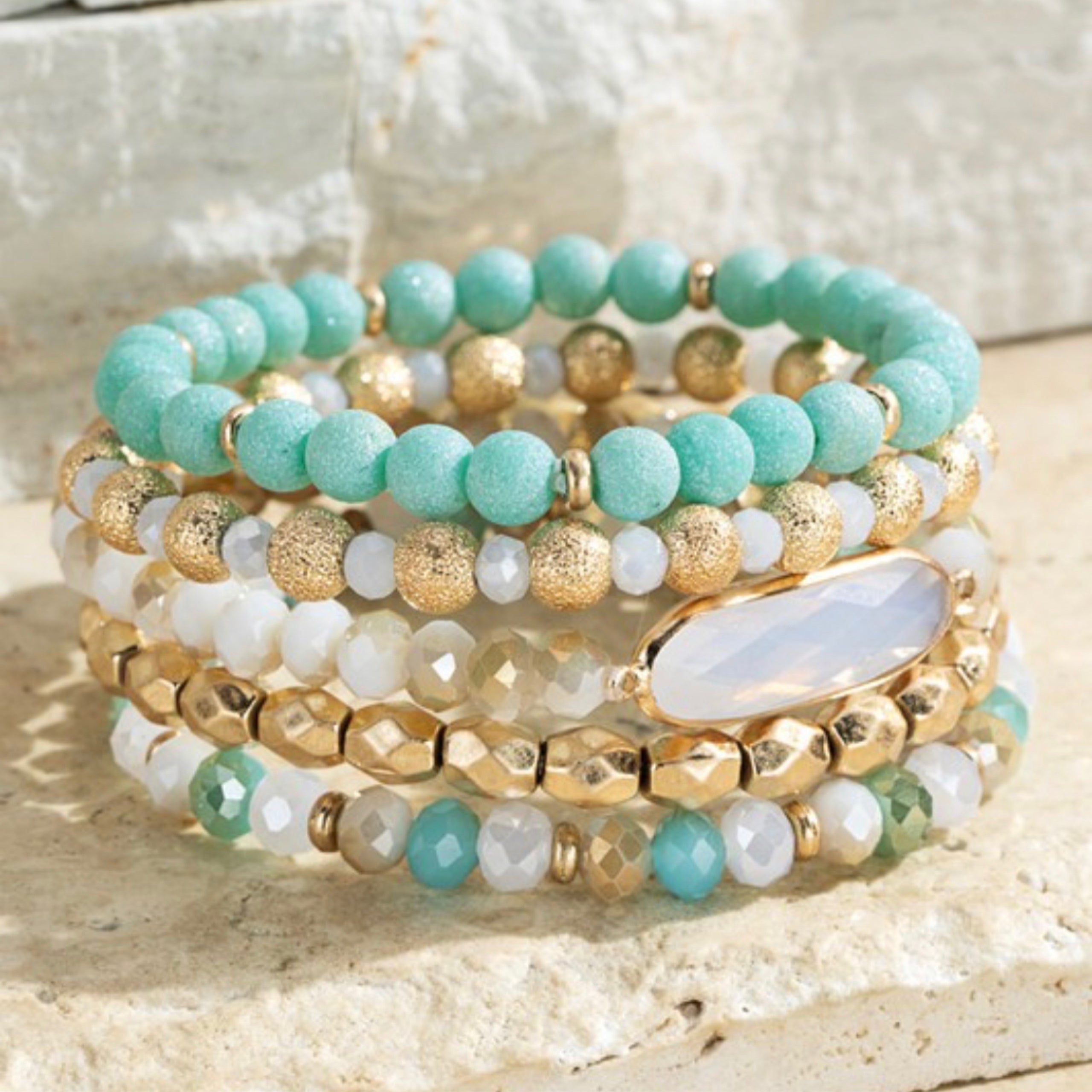 Teal and Gold Stack