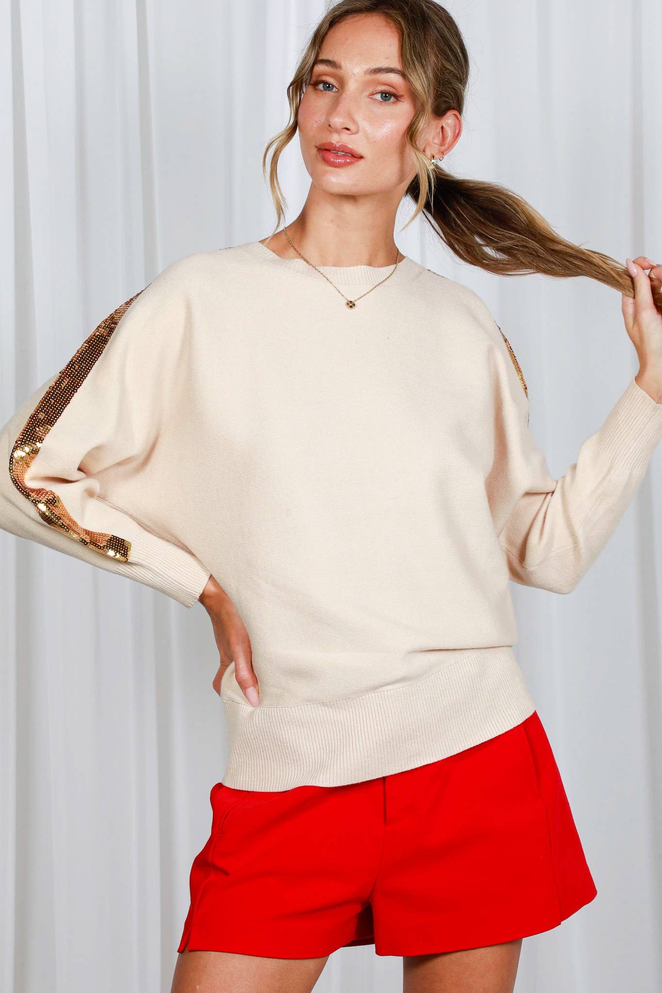 Sequin Detail Knitted Sweater