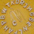 Jeweled Bubble Letter Necklace